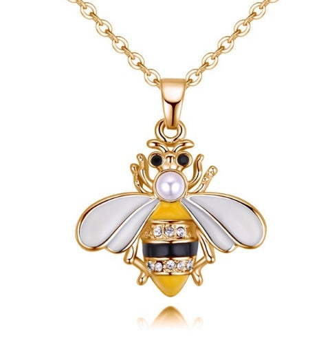 Bee Pendant Statement Necklace
