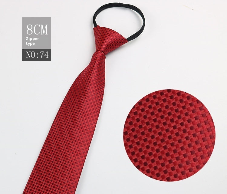 Men's Zip-Tie Striped Necktie