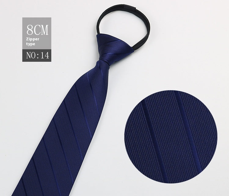 Men's Zip-Tie Striped Necktie