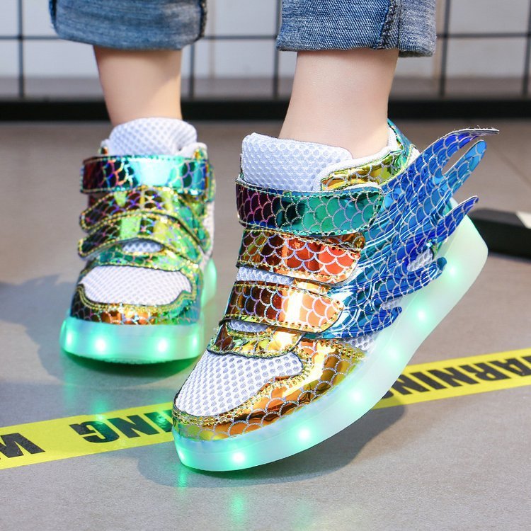Kids Glitter LED Sneakers
