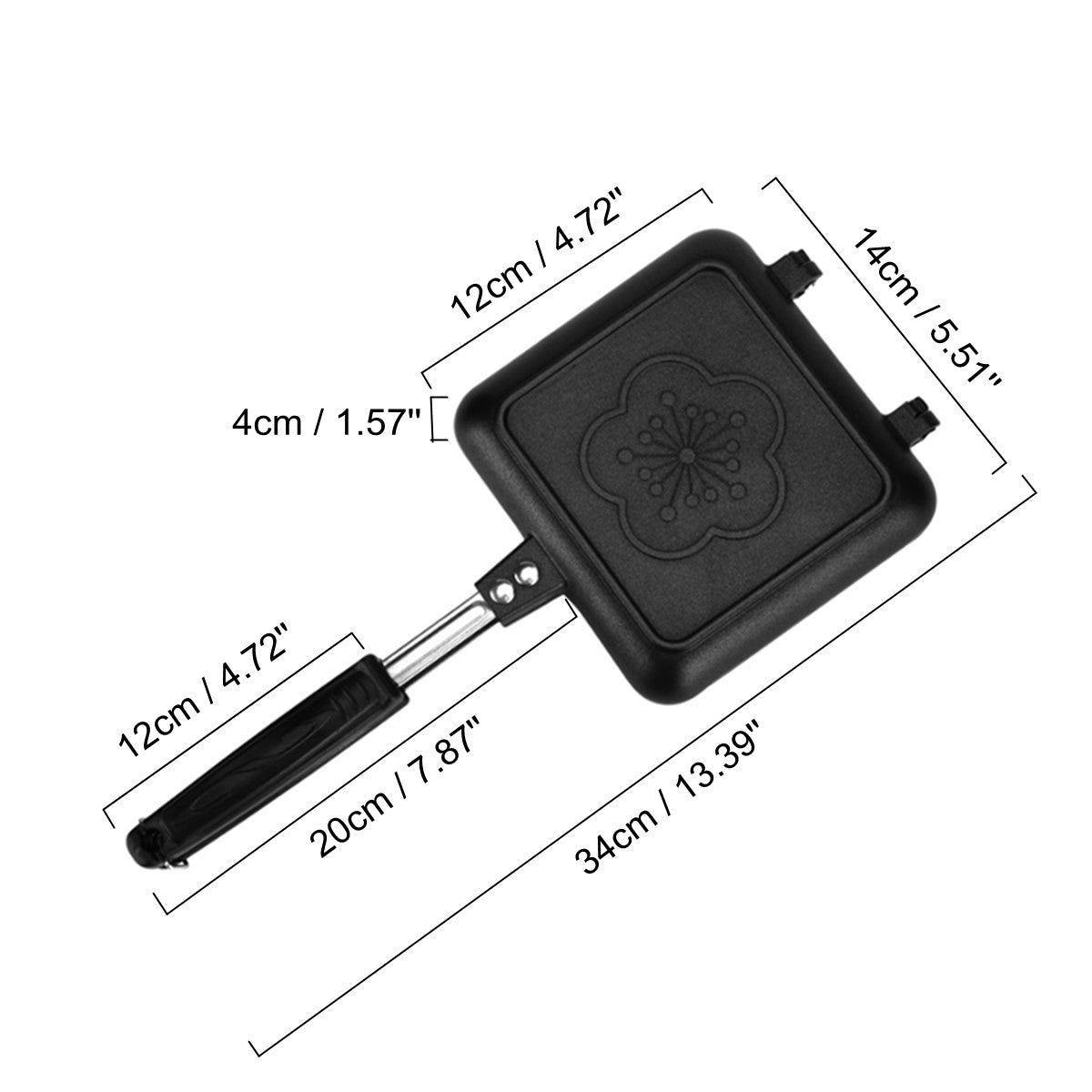 Sandwich Frying Pan for Induction Cooktops