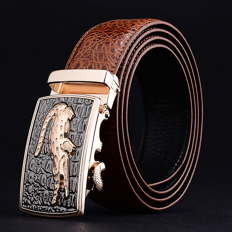 Men's Cowhide Automatic-Buckle Belt
