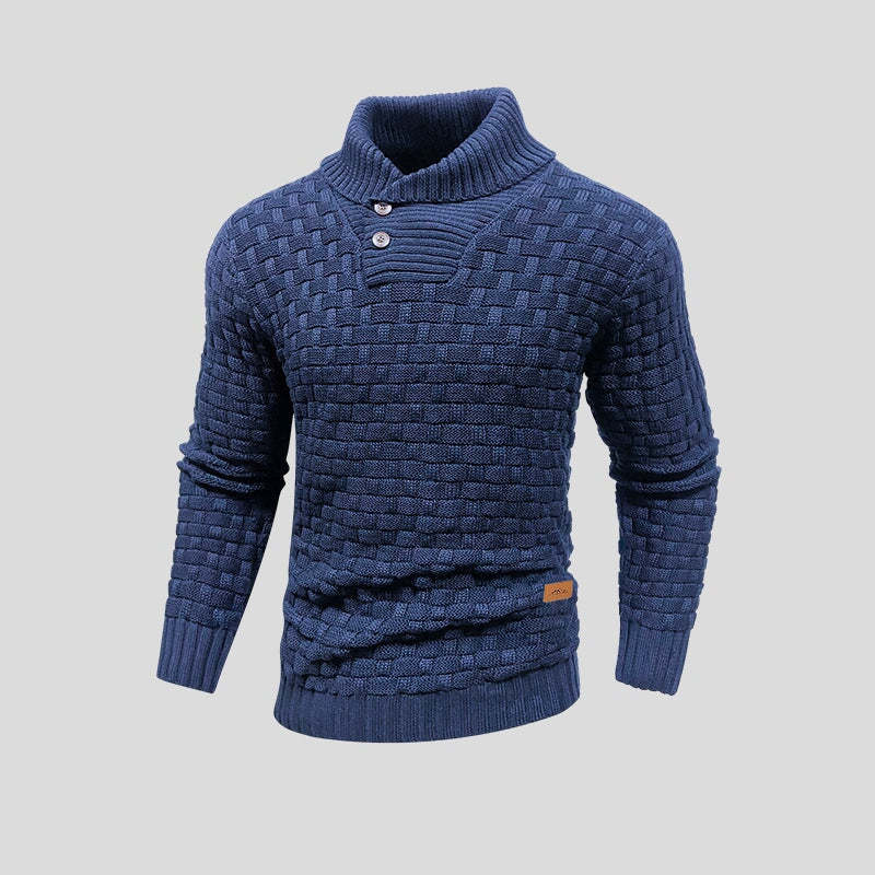 Boys' Plaid Button Sweater