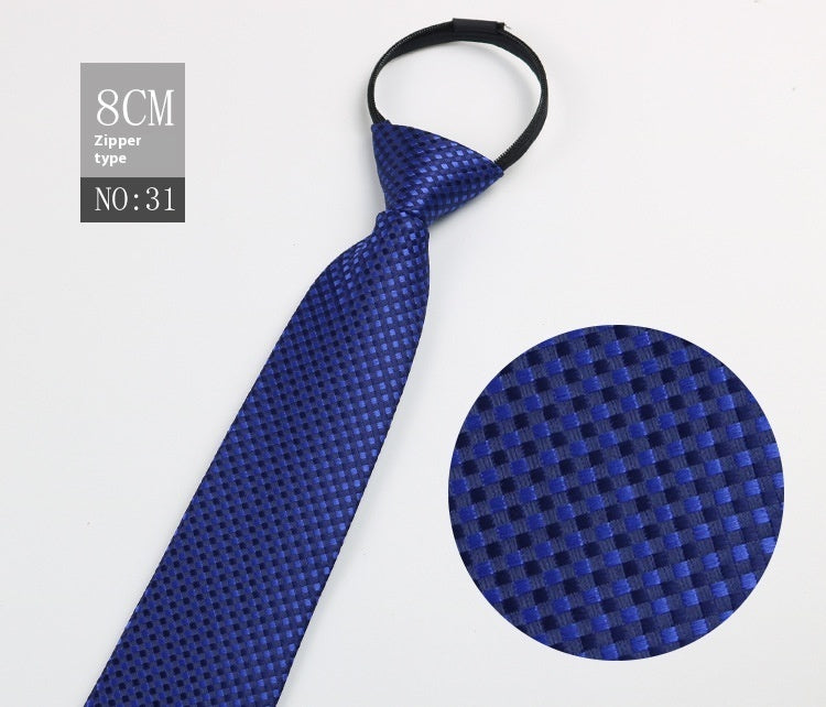 Men's Zip-Tie Striped Necktie