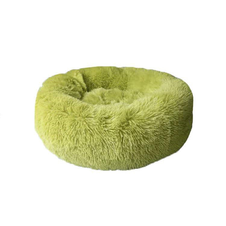 Round Long-Plush Pet Cushion Bed