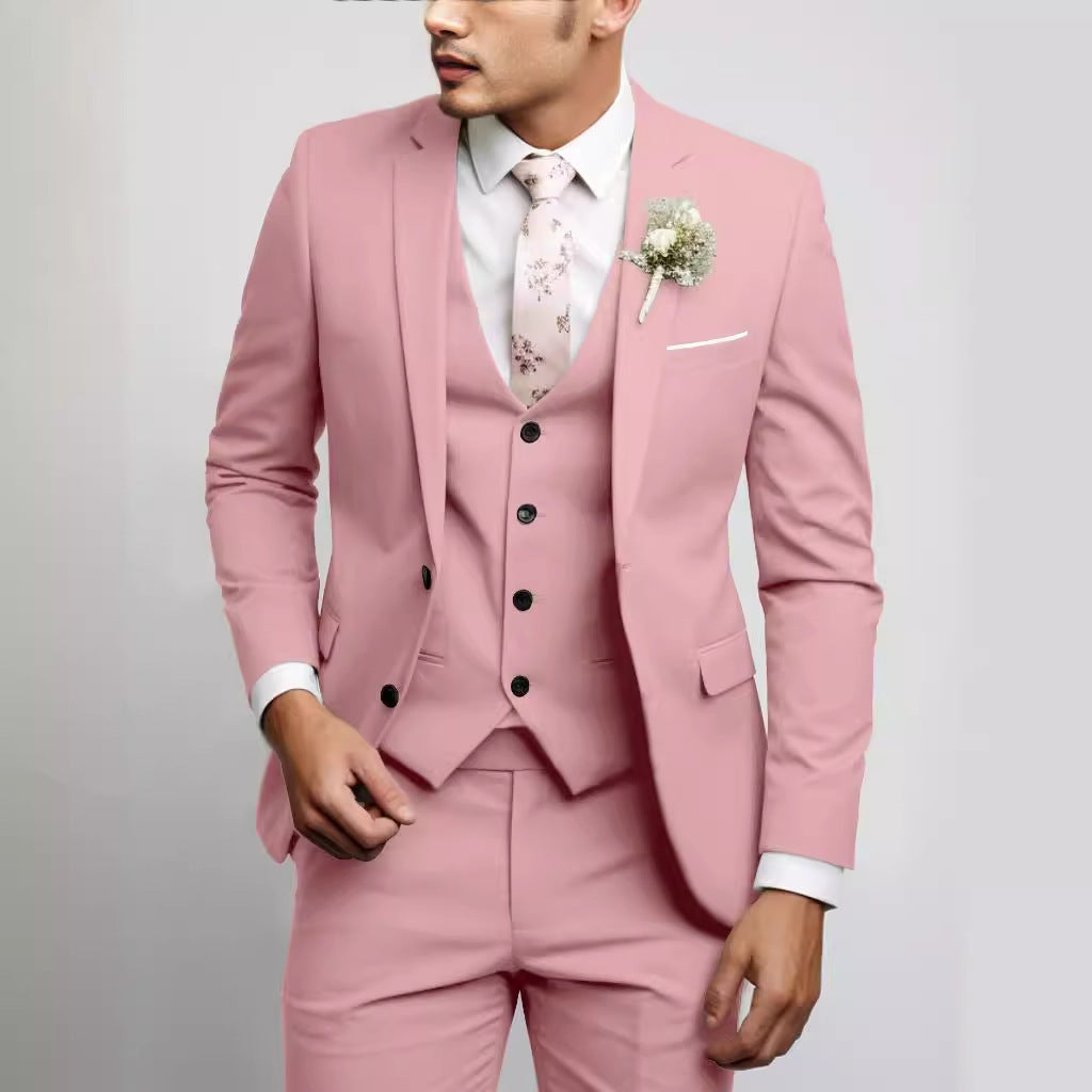 Men's Two-Button Casual Suit Set