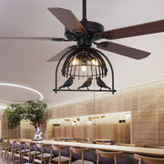 Retro Industrial Ceiling Fan Lamp