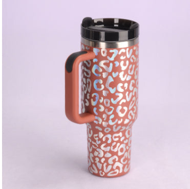 40oz Insulated Tumbler with Handle and Straw