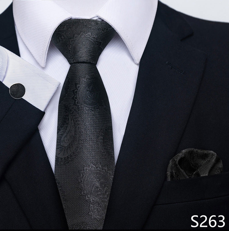 Men's Tie, Scarf & Cuff Buckle Set