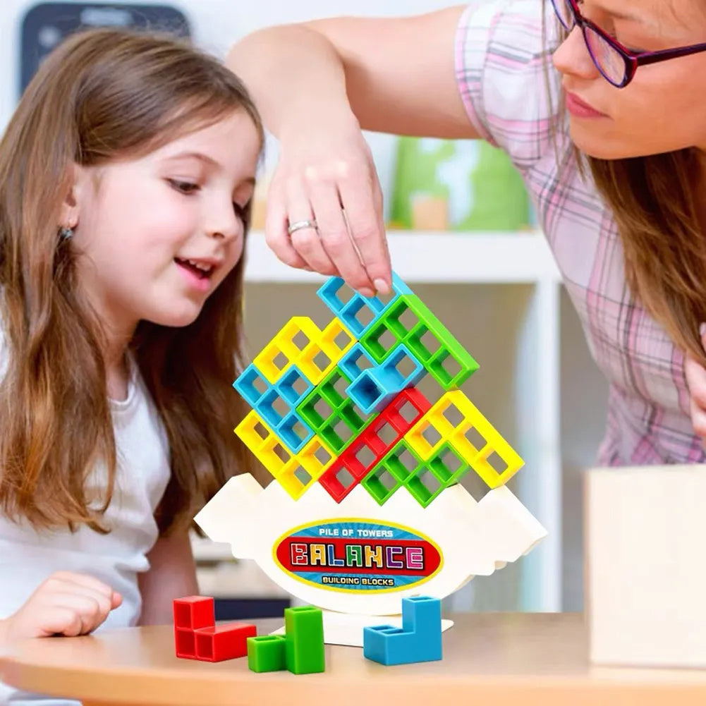 Family Tower Block Stacking Game