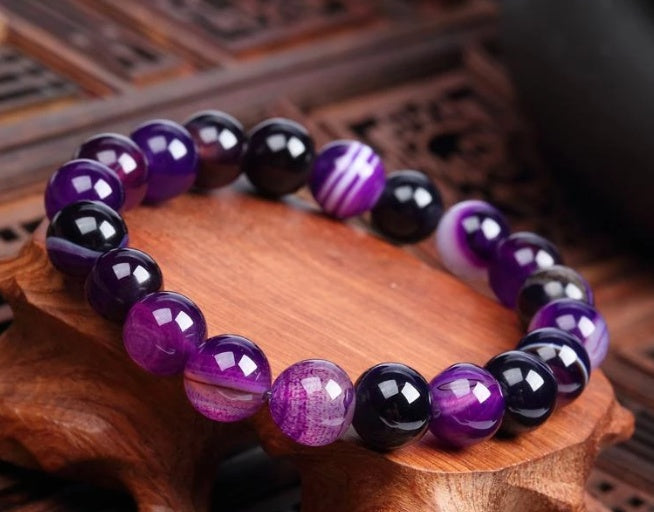Natural Stone Bracelet — Purple