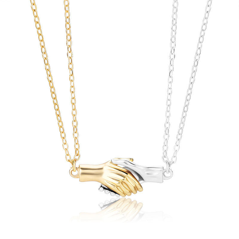 Magnetic Handshake Couples Necklace