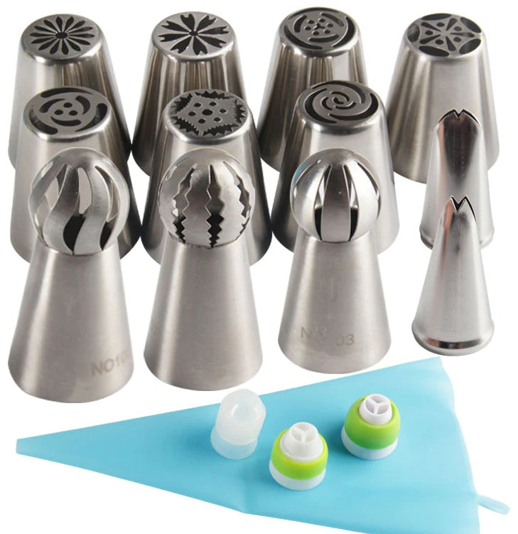 11pc Russian Tulip Piping Tip Set