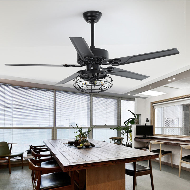 Retro Industrial Ceiling Fan Lamp
