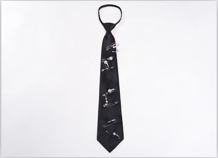 Handmade Pearl Pin Lazy Tie Men's Bow Tie