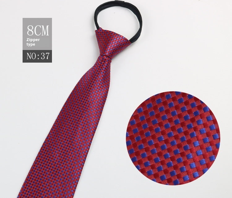 Men's Zip-Tie Striped Necktie
