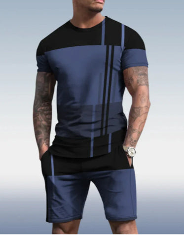 Men's Casual Sportswear Set — Tee & Shorts