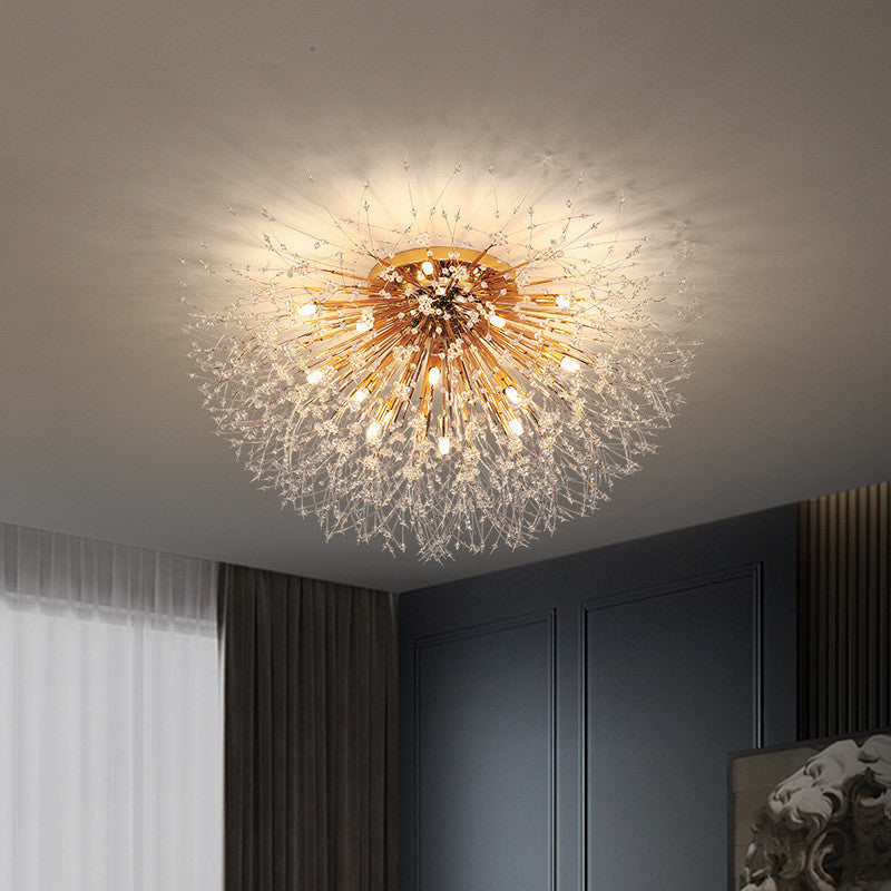 Dandelion Crystal Bedroom Ceiling Lamp