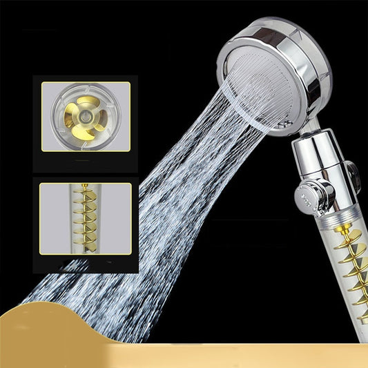 Internet Celebrity Small Waist Supercharged Shower Head Twin-turbo Pressurized Propeller Multifunctional Fan Shower Shower Head