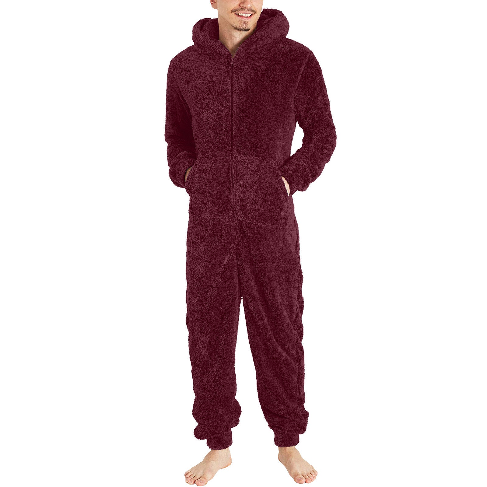 Men's Thermal Plush Pajama Jumpsuit