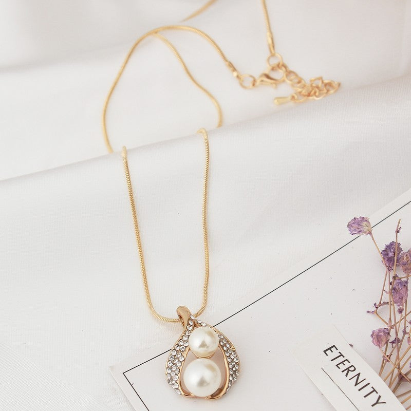 Pearl Drop Bridal Necklace Set