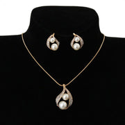 Pearl Drop Bridal Necklace Set