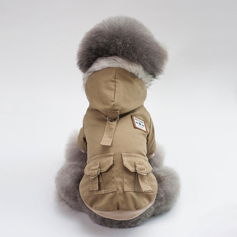 Hooded Cotton Dog Coat