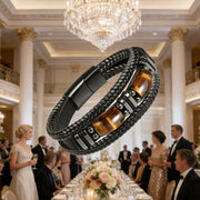 Tiger Eye Stone Braided Leather Bracelet
