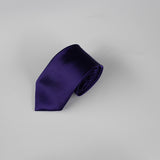 8cm Black Hand-tied Plain Suit Tie