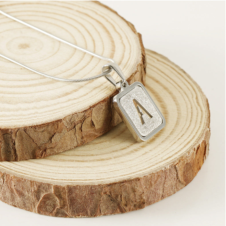 18K Gold Hollow Square Letter Necklace