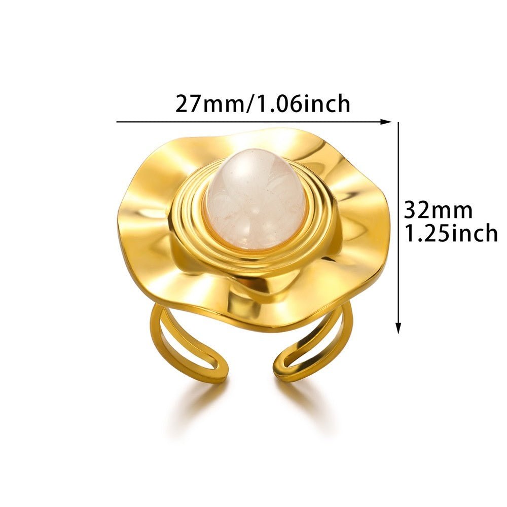 Stainless Steel Heart Pendant Ring