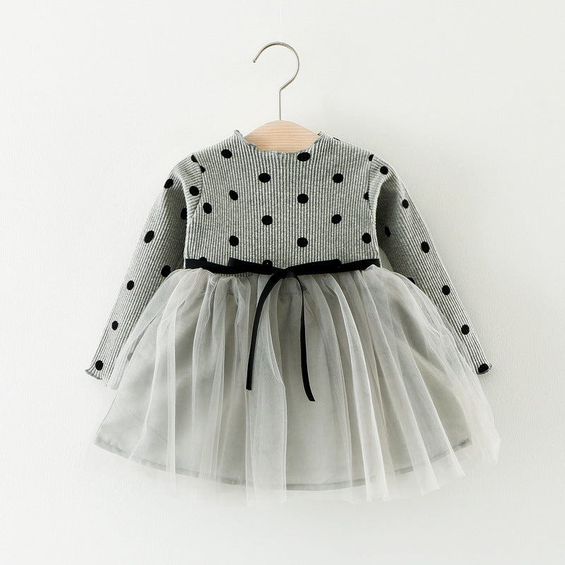 Baby Girl Cotton Long-Sleeve Princess Dress