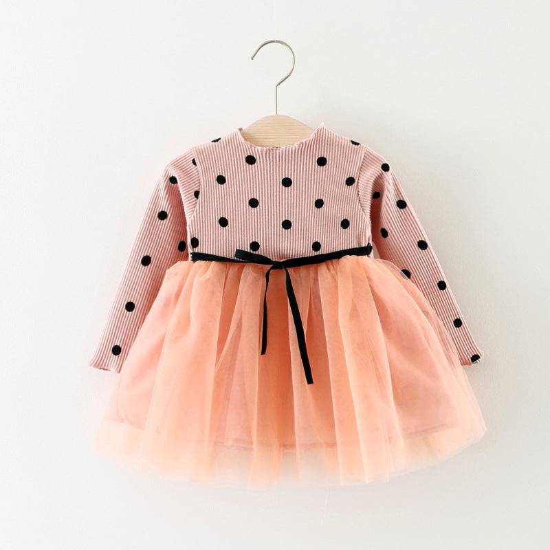 Baby Girl Cotton Long-Sleeve Princess Dress