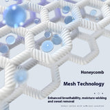 Mesh Breathable Solid Color Polyester Cotton Short Tube Massage Footbed Athletic Socks