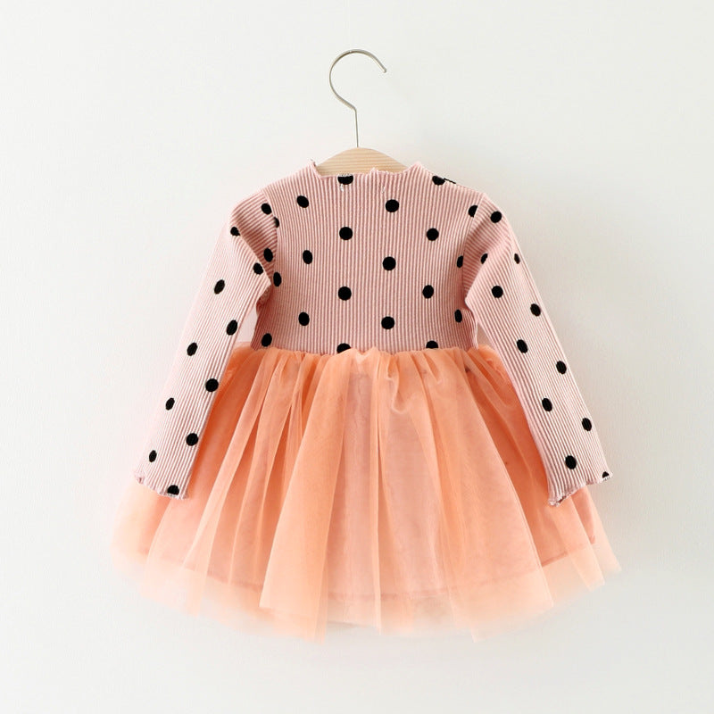 Baby Girl Cotton Long-Sleeve Princess Dress