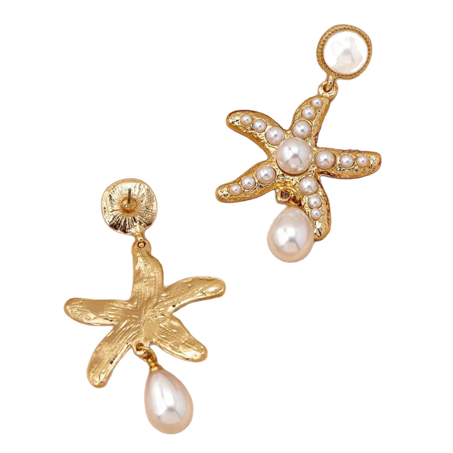 Pearl Starfish Earrings