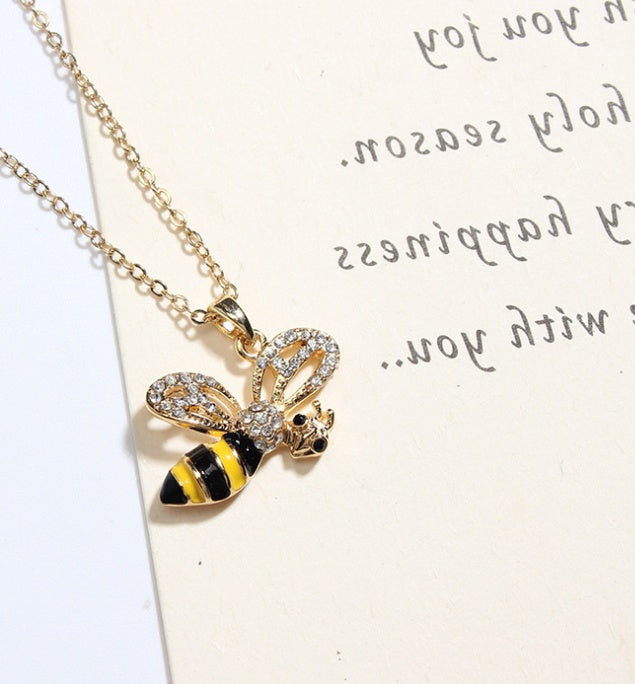 Bee Pendant Statement Necklace