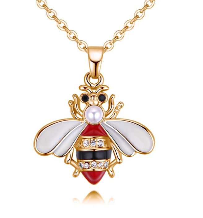Bee Pendant Statement Necklace