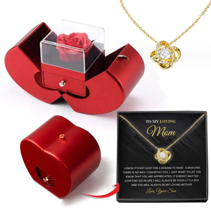 Cartih Eternal Rose Gift Box — Necklace + Preserved Rose