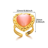 Retro Stainless Steel Heart-shaped Pendant Ring Personality All-match