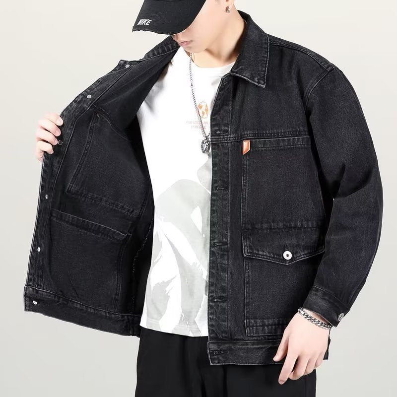 Men's Smoky Gray Vintage Denim Jacket