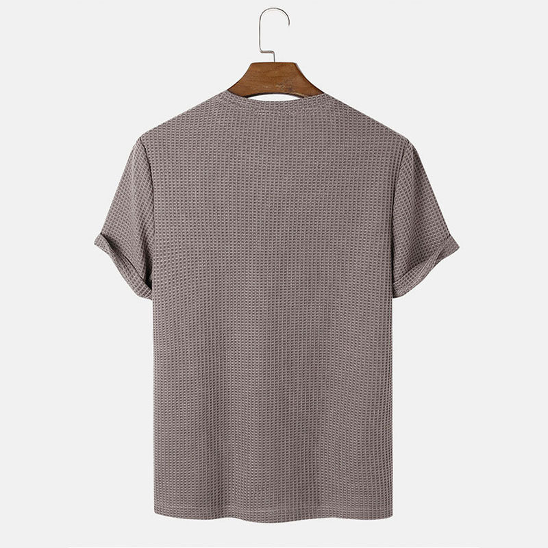 Men's Solid Color Crew Neck Tee