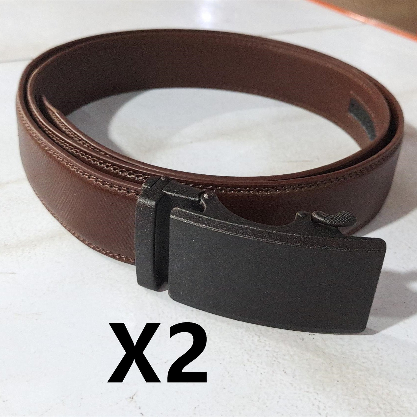 Two-Layer Cowhide Auto-Buckle Belt