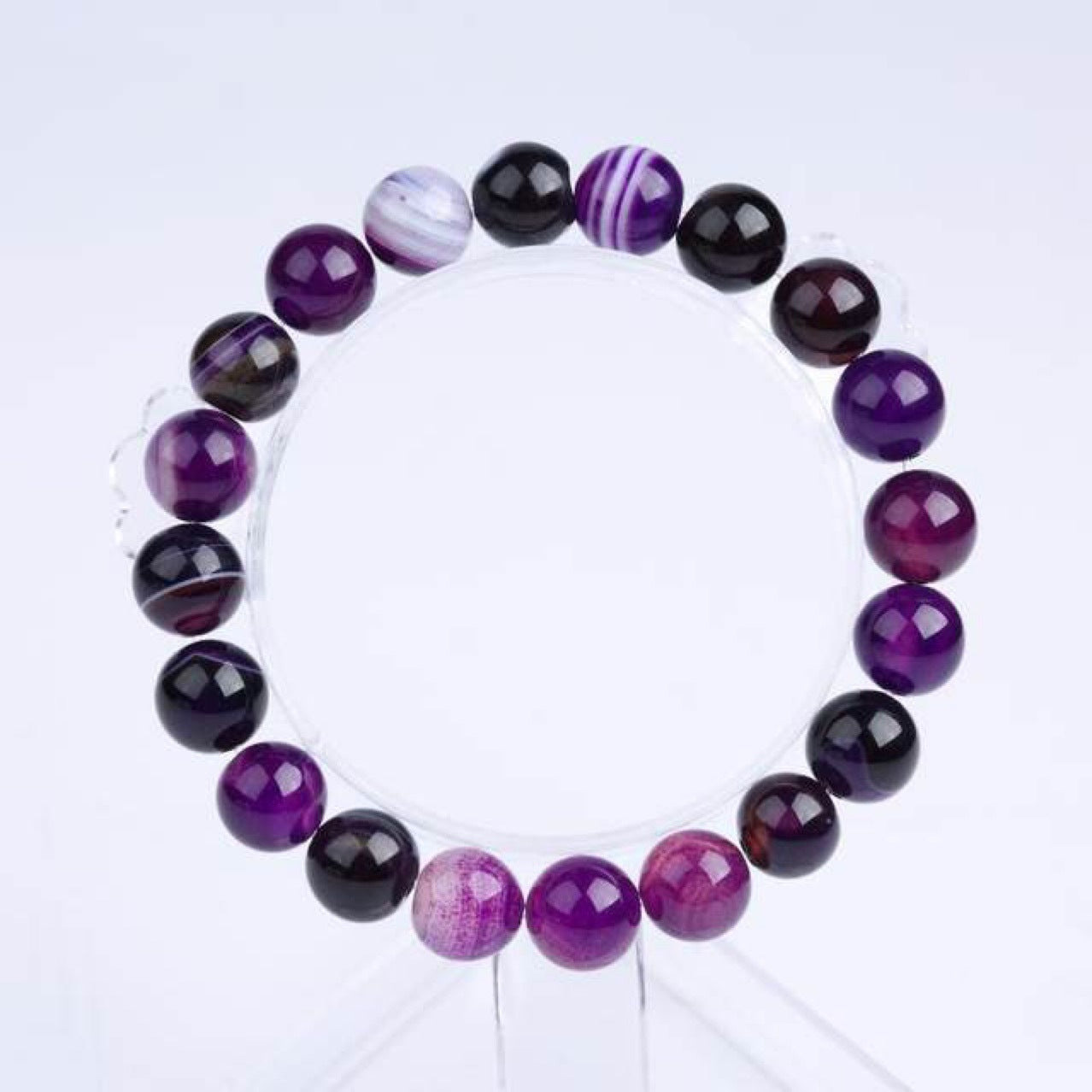 Natural Stone Bracelet — Purple