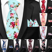 Floral Print 6cm Tie & Pocket Square Set