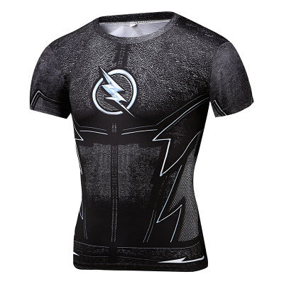 Men's 3D Lightning Print Quick-Dry Tee