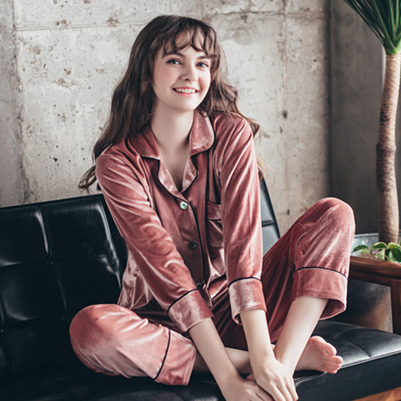 Gold Velvet Pajama Set