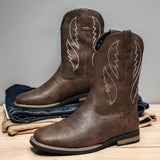 Retro Autumn And Winter Western Cowboy Worker Boot