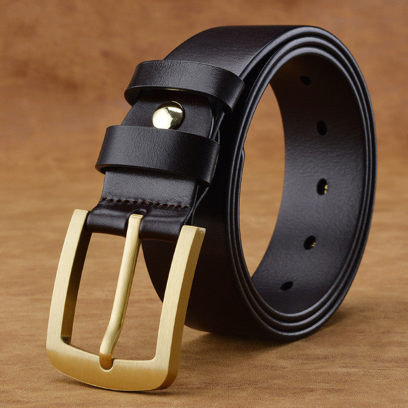 Men's Casual Retro Brass Pin-Buckle Belt