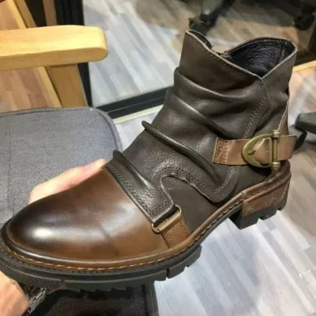 Men's Square-Heel High-Top Boots